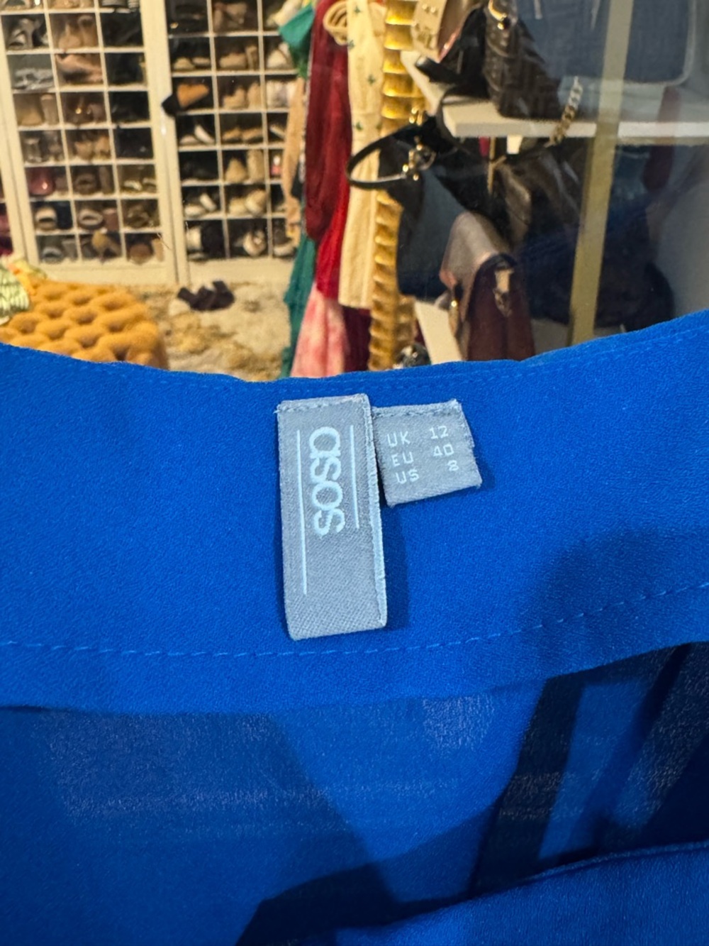 🔹🌀 ASOS Cobalt Blue Ruffle Wrap Cami 🌀🔹 - Picture 4 of 5